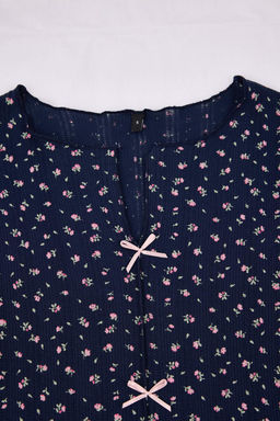 Yesil %100 Pamuklu Cicekli Kurdele/Fiyonklu Fitilli/Pointel Orme Pijama Tak?m? THMSS26PT00010 - Trendyolmilla фото 21