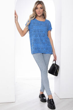 Блуза Альбина (синяя) Б8776 - Lt collection фото 4