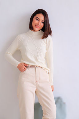 Martichelli Джемпер молочный линии  фото 5