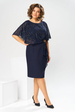 Платье Romanovich Style 1-2371 синий флок