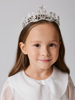 ACOOLA / Ободок детский Princes серебристый