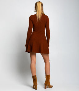 Платье #КТ04222, коричневый