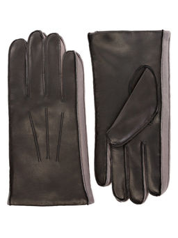 Перчатки мужские ш+каш. OS00109 black/grey - Eleganzza фото 2