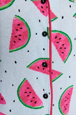 Trendyolmilla Pembe %100 Pamuklu Karpuz Desenli F?rf?rl? Sortlu Orme Pijama Tak?m? THMSS21PT0670 фото 5