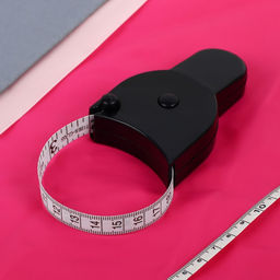 Рулетка для измерения объёмов тела портновская, 150 см (снаружи дюймы, внутри см), чёрная