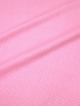 Сатин Белое пшено на розовом, ш.1.60м, хлопок-100%, 110гр/м.кв