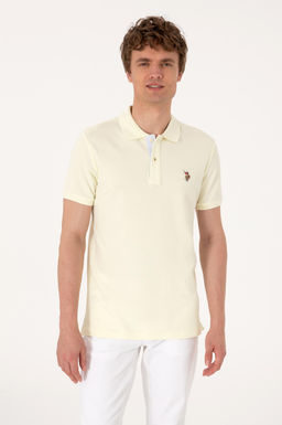Erkek Slim Fit Polo Yaka Limon Basic Ti__rt Sepette S_rpriz _ndirim