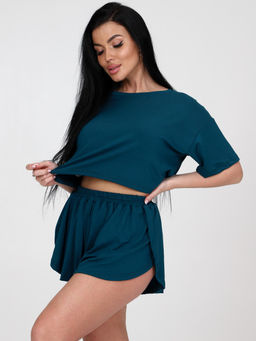 674 ПИЖАМА ЖЕНСКАЯ (шорты) (Изумруд) - А-дина фото 5