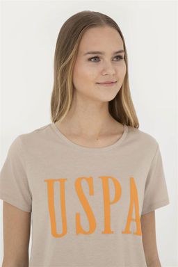 U. S. Polo Assn / Женская футболка светло-хаки с круглым вырезом - U.s. polo assn фото 2