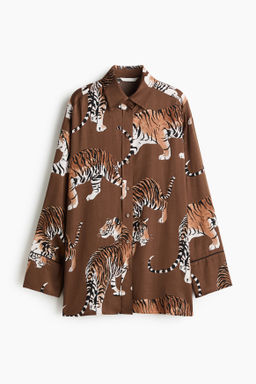 Camisa oversize de sat?n