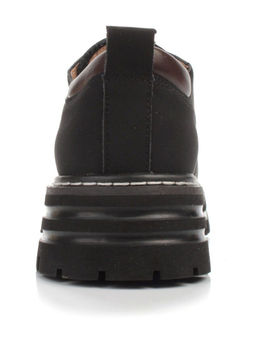 03-P8204-2 BLACK Полуботинки женские (натуральная кожа, нубук)