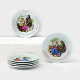Набор тарелок Добрушский завод «Мадонна», d=17 см, 6 шт., фарфор, МИКС