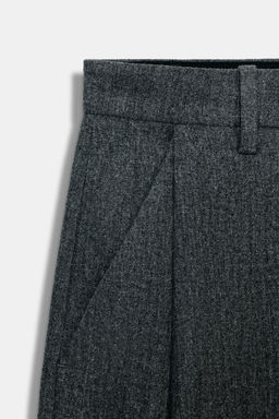 ZW COLLECTION WIDE-LEG DARTED TROUSERS - Zara фото 9