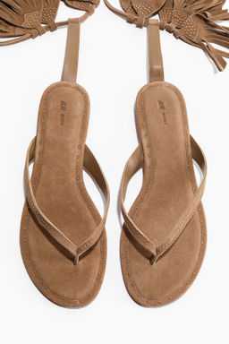 Sandalias de ante con flecos decorativos - H&m фото 3