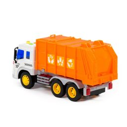 Сити, автомобиль коммунальный инерционный (со светом и звуком) (оранжевый) (в коробке) - Полесье фото 3