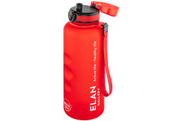 Бутылка для воды 1,5 л 10*10*28,5 см "Style Matte"с углублениями д/пальцев красная