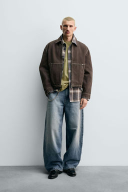 CONTRAST TEXTURED JACKET