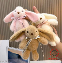 Плюшевая мягкая игрушка зайка брелок