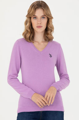 Свитер женский U.S. Polo Assn с v-образным вырезом Магнолия хлопок  фото 15