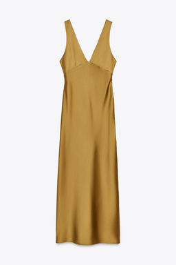 SATIN MIDI DRESS - Zara фото 14