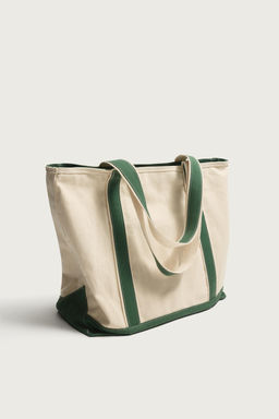 BOLSO SHOPPER TEJIDO / Blanco Crudo - Zara фото 5