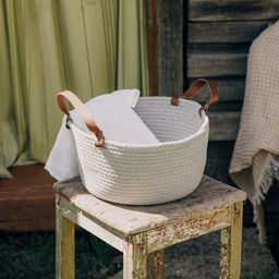 Корзина для хранения SL Home Луиза, плетёная, ручной работы, 333316 см, серая - Sima-land home фото 5