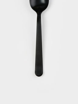 Цена за 50 шт. Ложка одноразовая для фуршета «Премиум», 18 см, пластик, чёрная