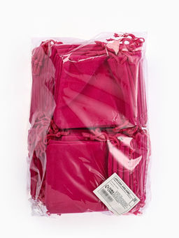 Набор мешочков бархатных 50 шт. , 7×9 см, ярко-розовый