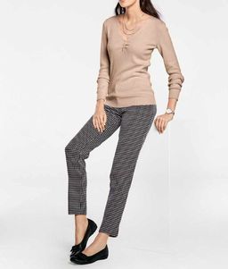 Пуловер, серо-бежевый - Patrizia dini фото 8