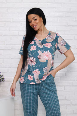 Костюм с брюками (00991, зеленый) - Плиона фото 13