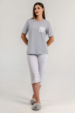 Арт. 9166 Пижама с бриджами 44-50 (4 шт) Цвет:серый,белый - Калинка фото 10