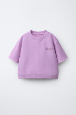 CAMISETA FELPA JOGGING / Malva claro