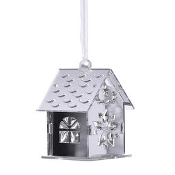 Электрогирлянда светящаяся Домик (6.5*5см) серебро - Снеговичок фото 2