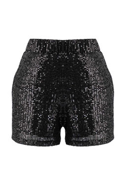 Siyah Dokumlu Beli Lastikli Payet Sort TPRAW26SR00003 - Trendyolmilla фото 8