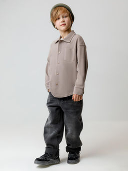 КР 302794/коричневый к624 рубашка для мал