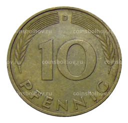 Монета 10 пфеннигов 1984 года D Германия