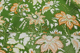 Штапель Зачарованный сад цв.травяной, ш.1.45м, вискоза-100%, 100гр/м.кв - Купава фото 6