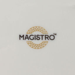 Тарелка Magistro La Perle, d=25.5 см, фарфор, белая  фото 5