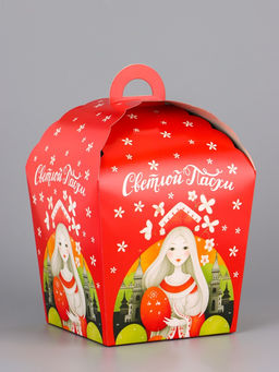 Цена за 5 шт. Коробка подарочная пасхальная Красна девица, 17?17?26 см