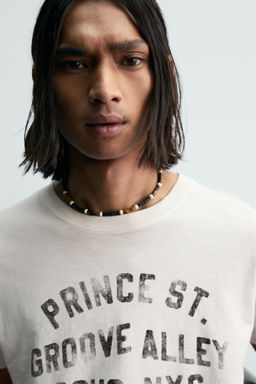 BOXY FIT FADED SLOGAN T-SHIRT - Zara фото 14