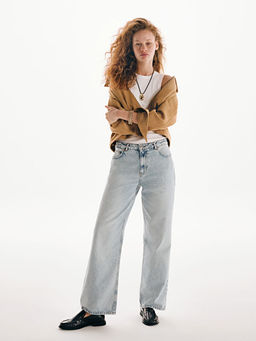 Oversize Kad?n S?et G?r?n?ml? Ceket