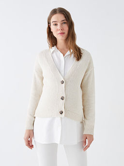 V Yaka D?z Uzun Kollu Hamile Triko H?rka