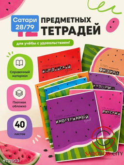 Комплект предметных тетрадей 10 штук 40 листов