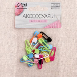 Цена за 11 шт. Набор булавок, 2,3 см 20 шт, цвет разноцветный