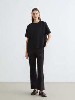 Bisiklet Yaka Oversize Kad?n Ti??rt