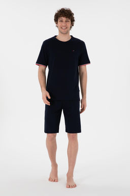 Erkek Lacivert Pijama Tak_m_ Sepette S_rpriz _ndirim