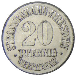 Жетон рекламный Меррен Моден Германия (основание из нотгельда 20 пфеннигов 1921 года Германия  Дрезден)