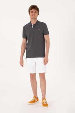Erkek Slim Fit Polo Yaka Antrasit Basic Ti__rt Sepette S_rpriz _ndirim - U.s. polo assn фото 4