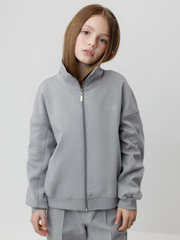 КР 302885/серый 3911 к655 жакет (бомбер) для дев