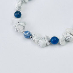 Браслет из Говлита и Содалита 18,5 см +